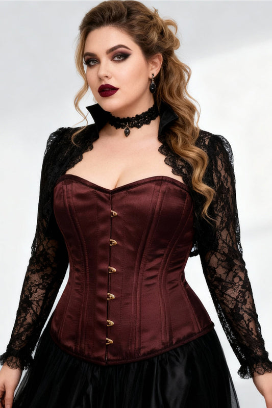 Katlynne Steampunk Satin Underbust Waist Training Corset