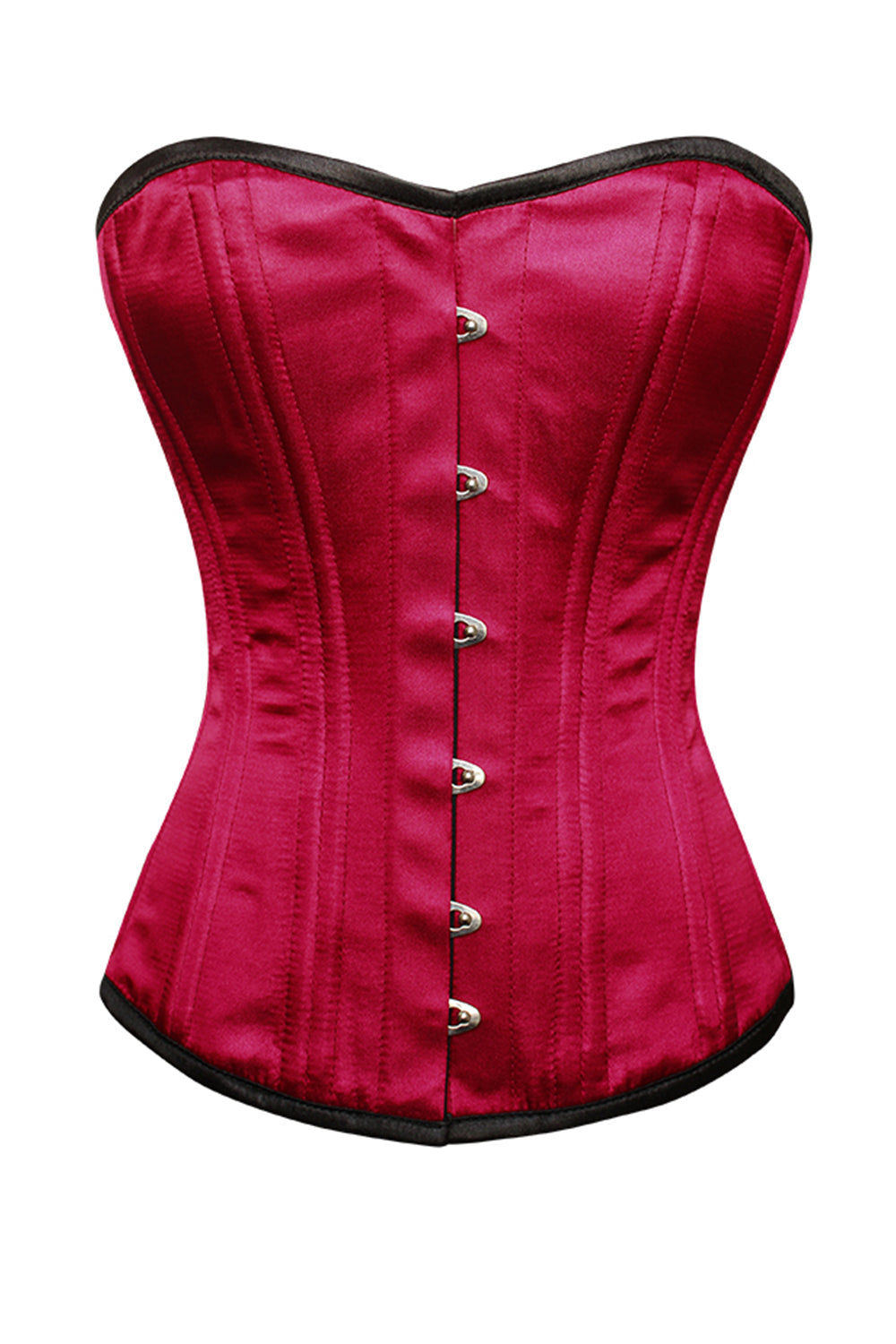 Jazmaine Maroon Satin Waist Trainer Overbust Corset