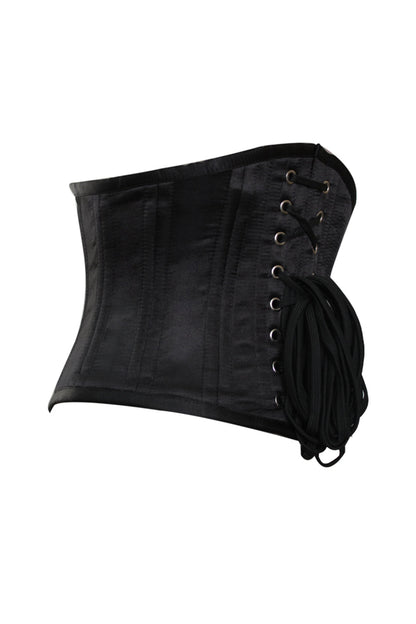 Ilsa Black Satin Waist Training Corset