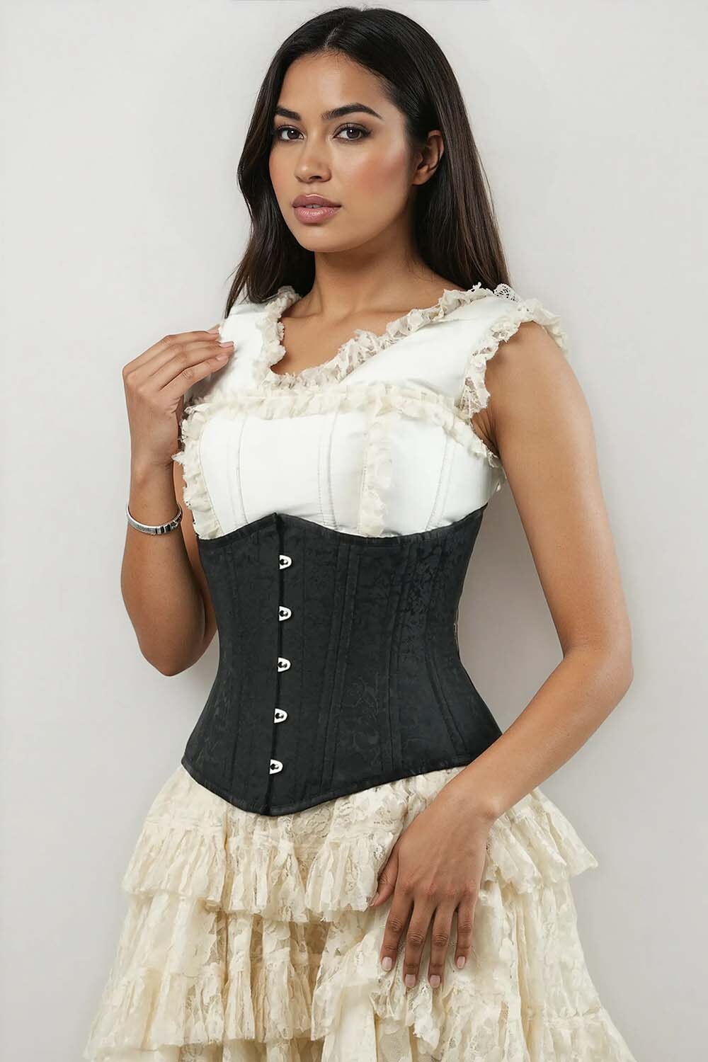 Georgia Black Gothic Waist Training Corset
