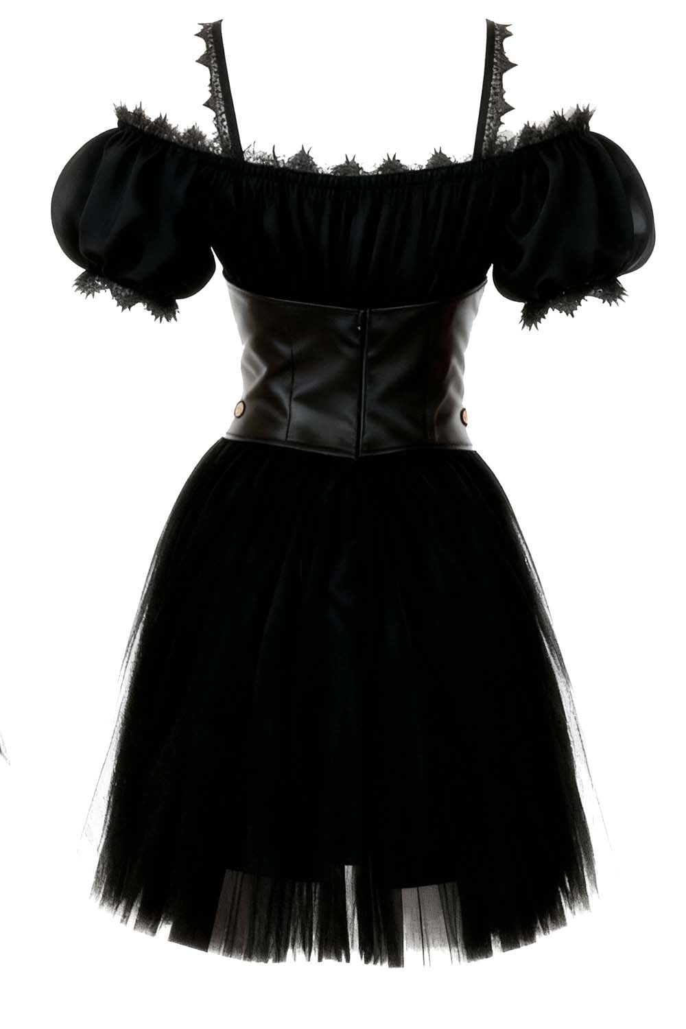 Shawnette Off-Shoulder Mini Black Skirt Dress