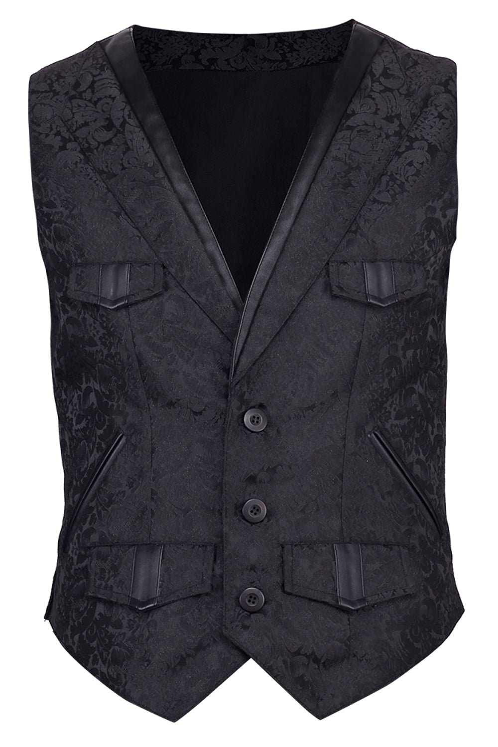Coder Gothic Black Men's Waist Coat