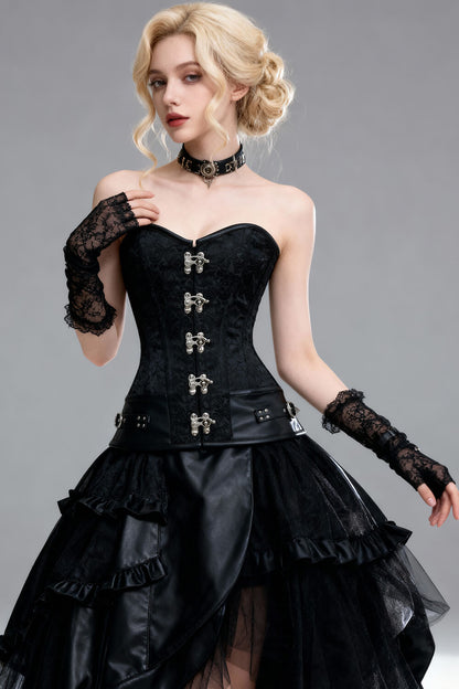 Irene Overbust Gothic Black Corset