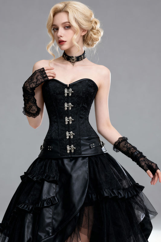 Irene Overbust Gothic Black Corset