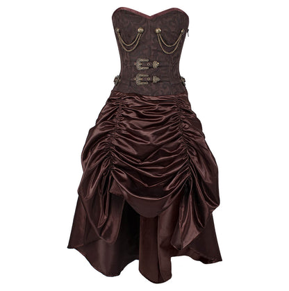 Trennen Steel Boned Steampunk Corset  Dress