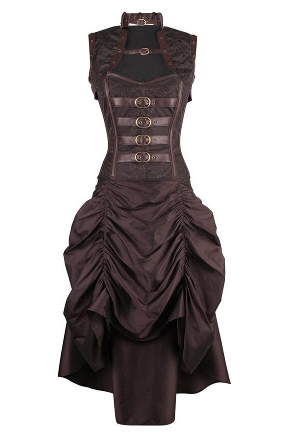 Floriano Overbust Steampunk Corset Dress with Shrug