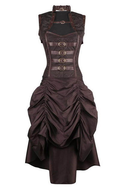 Floriano Overbust Steampunk Corset Dress with Shrug