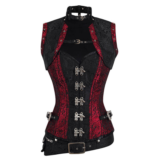 Emory Steampunk Overbust Corset with Shrug