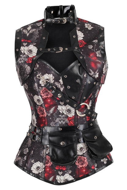 Kinsee Butterfly And Floral Ovebust Corset