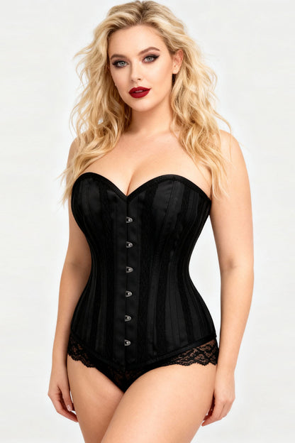 Remi Black Duchess Satin Overbust Corset