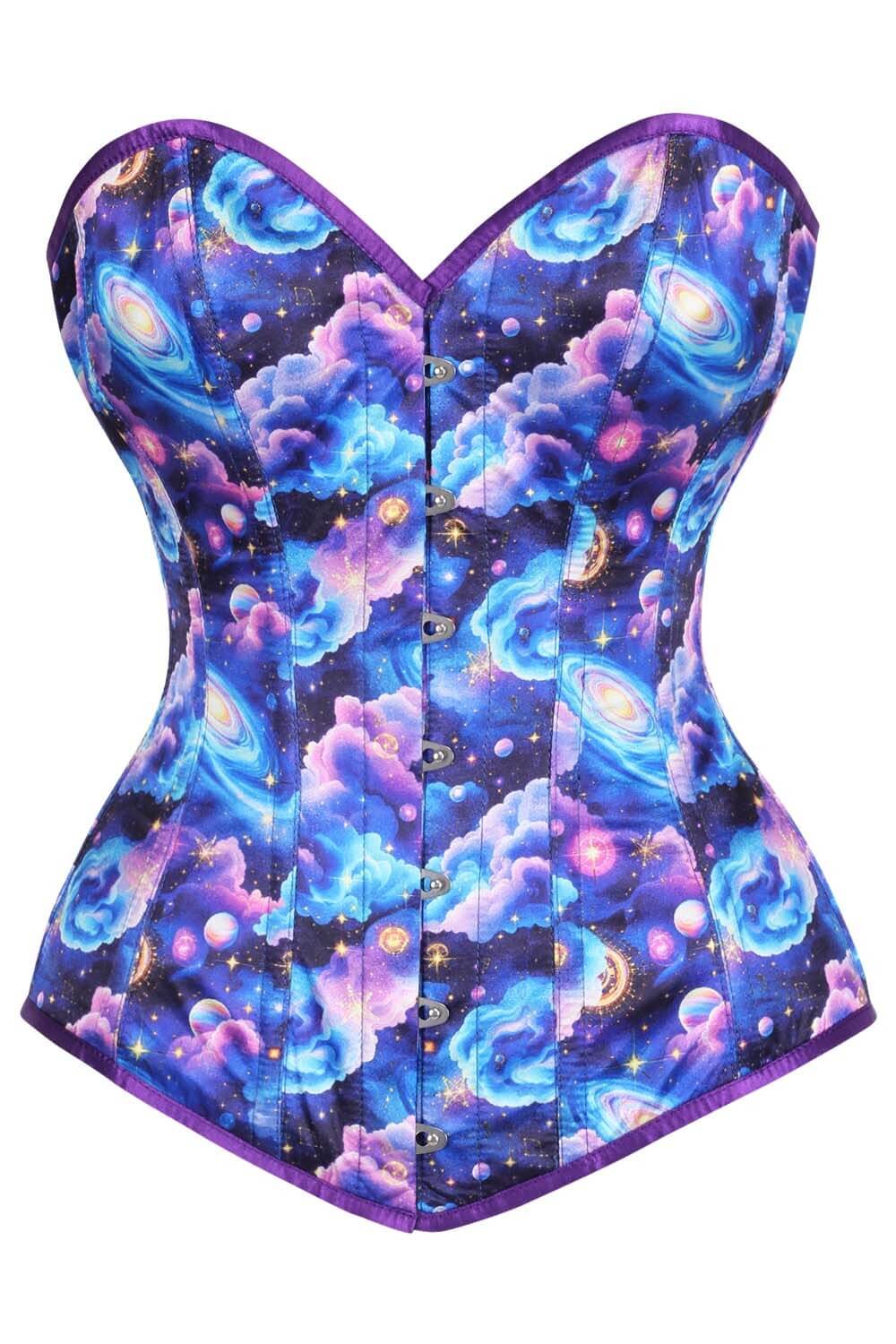Alyvia Celestial Galaxy Cloud Overbust Corset