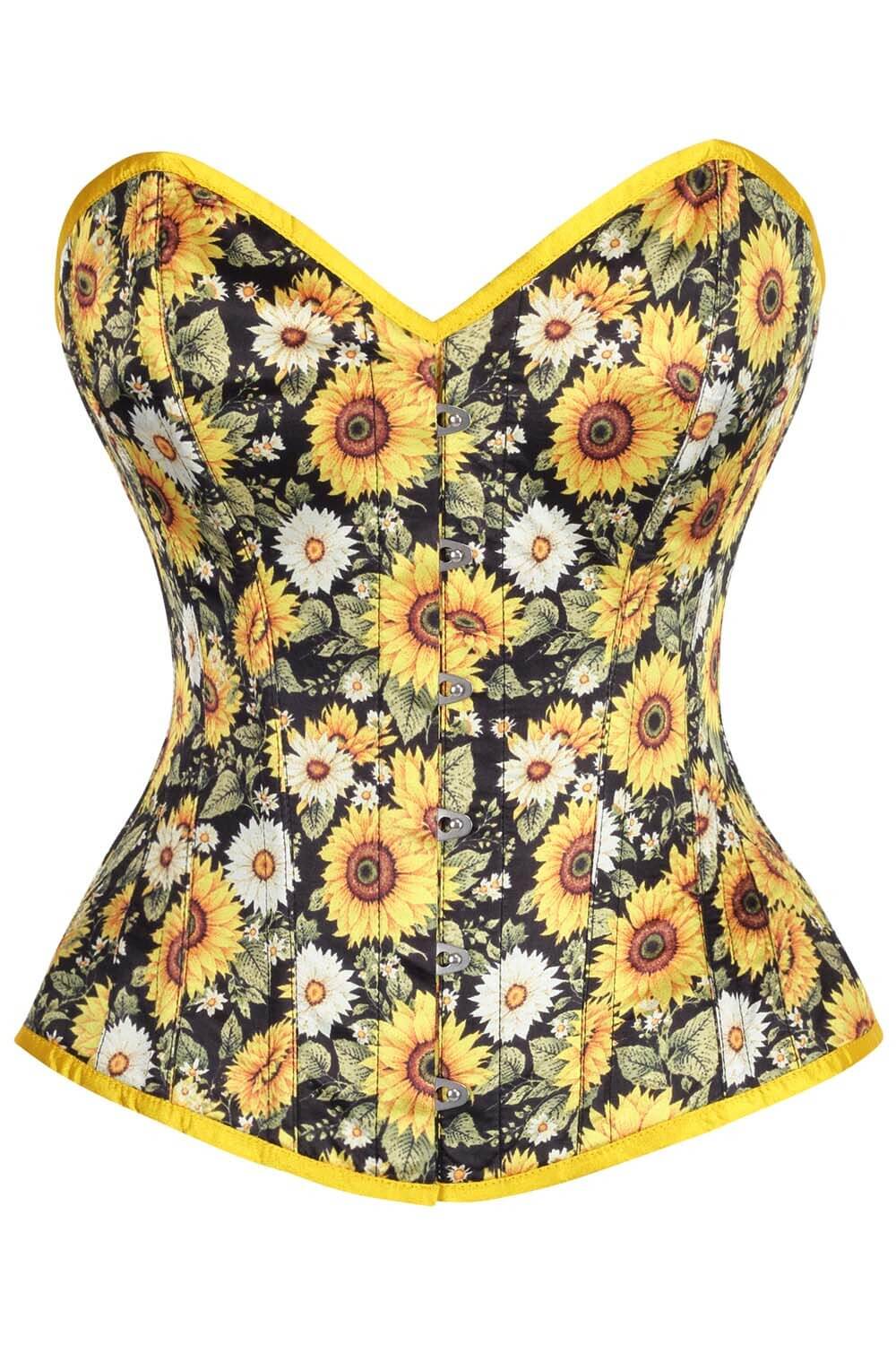 Emmarie Sunflower Daisy Garden Overbust Corset