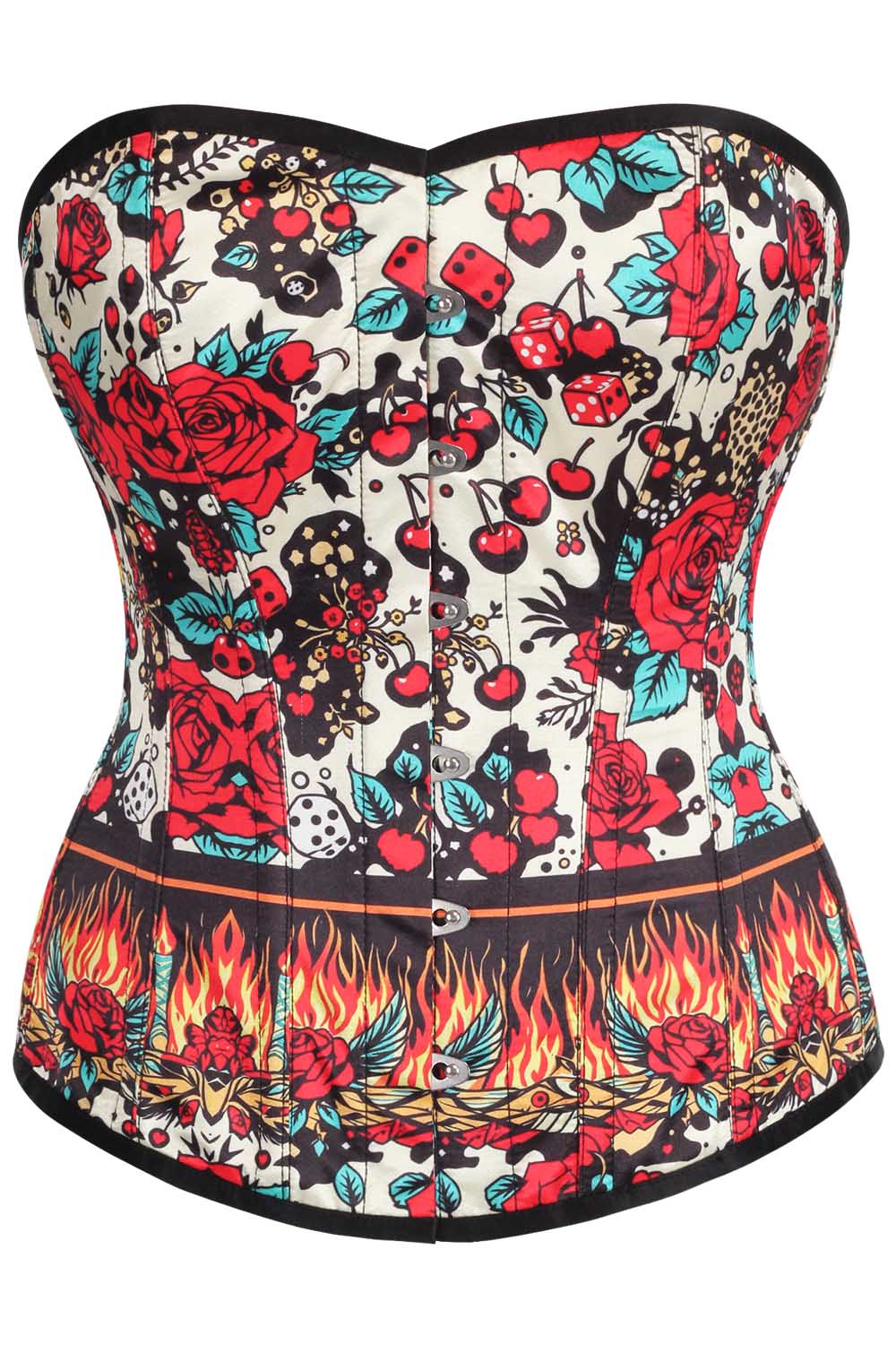 Ellary Retro Rose Overbust Corset