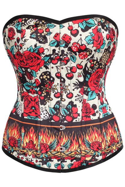 Ellary Retro Rose Overbust Corset