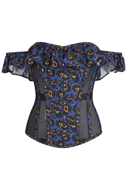 Brandyce Leopard Off Shoulder Corset