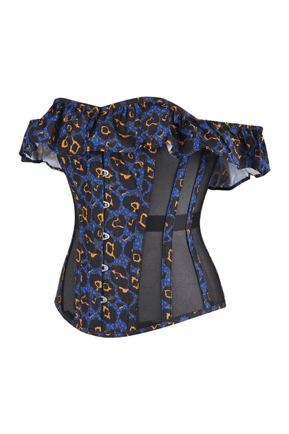 Brandyce Leopard Off Shoulder Corset