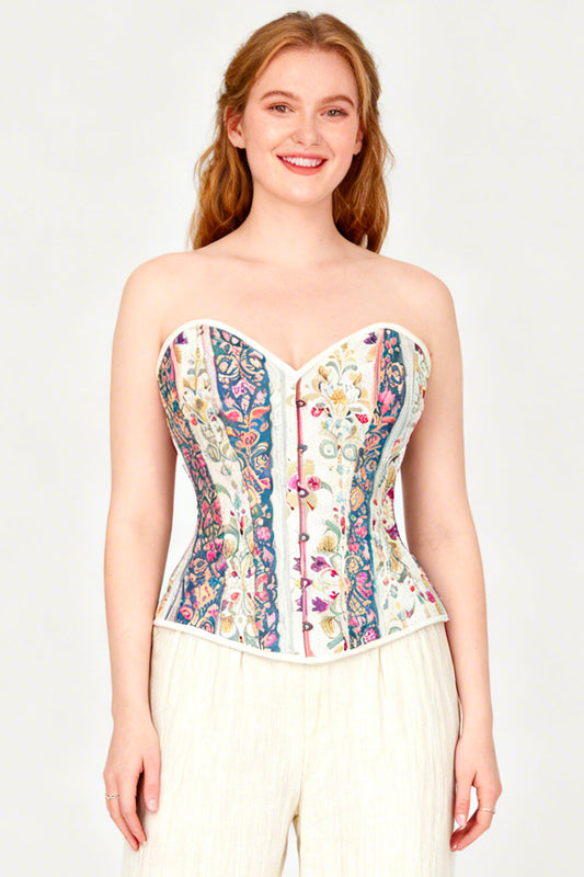 Chanae Pastel Floral Overbust Corset