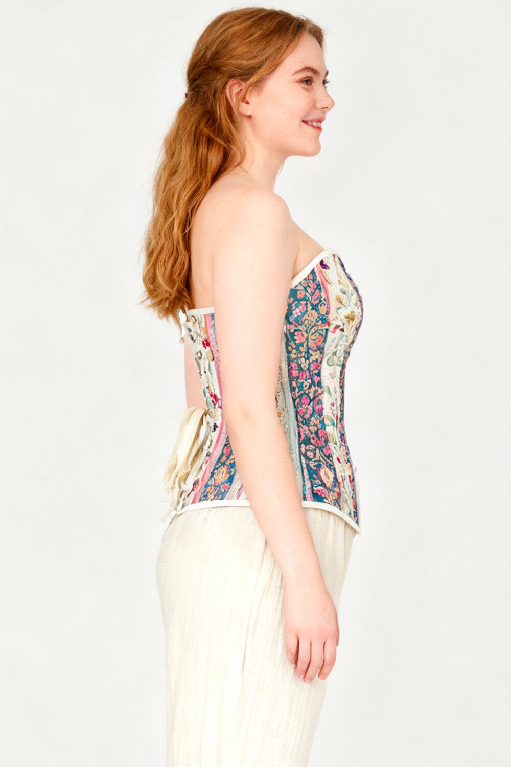 Chanae Pastel Floral Overbust Corset
