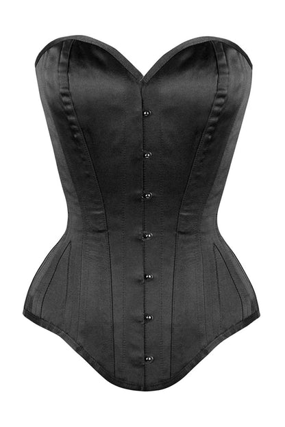 Arnisha Black Satin Overbust Corset
