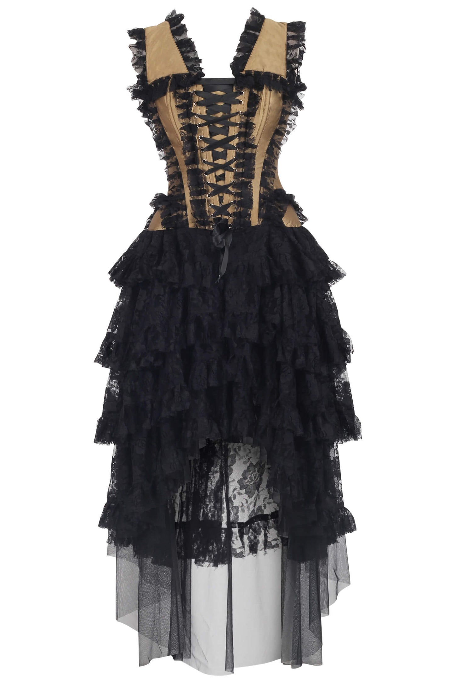 Talina Rococo Gold Taffeta Anastasia Corset Dress