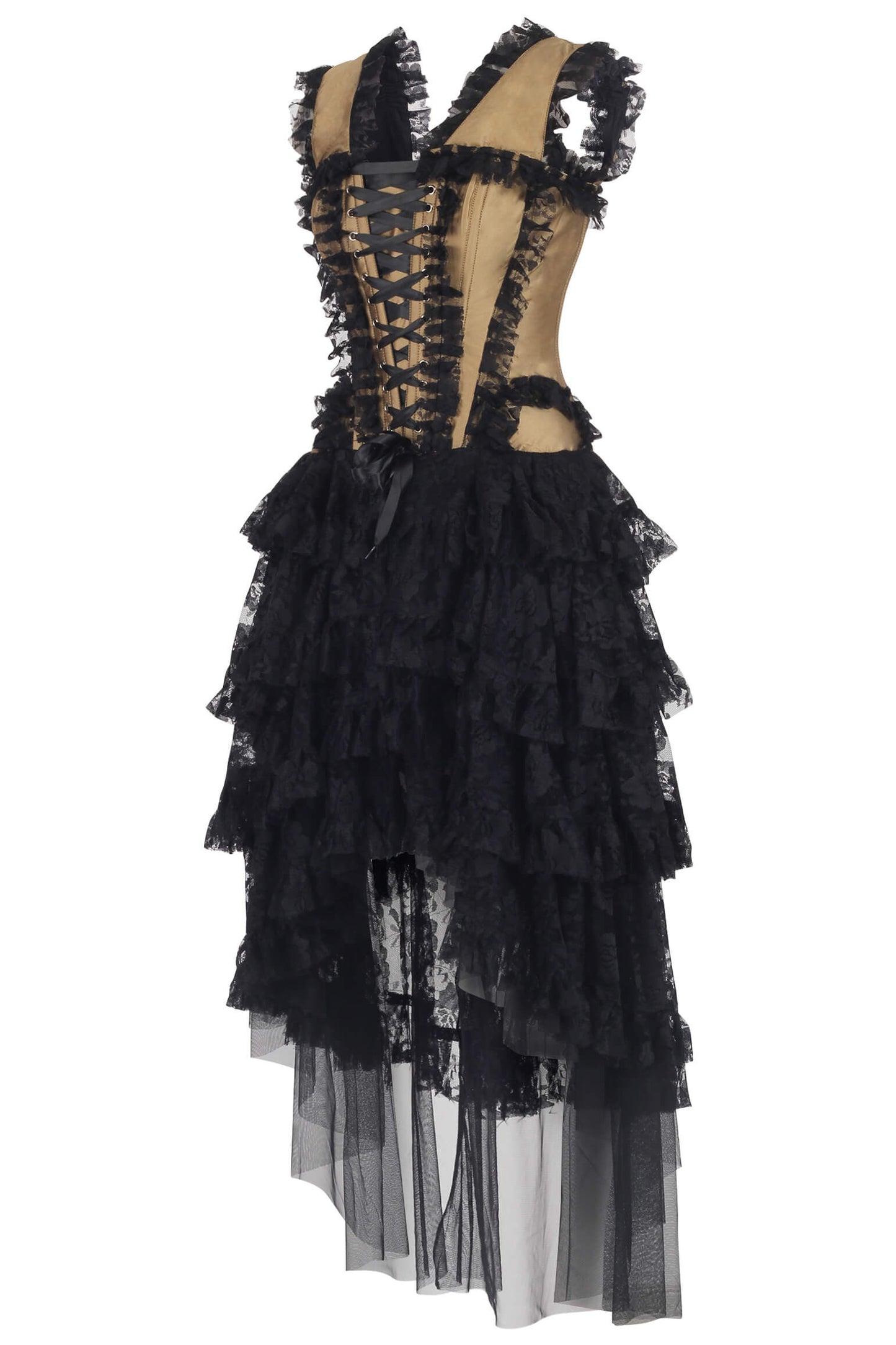 Talina Rococo Gold Taffeta Anastasia Corset Dress