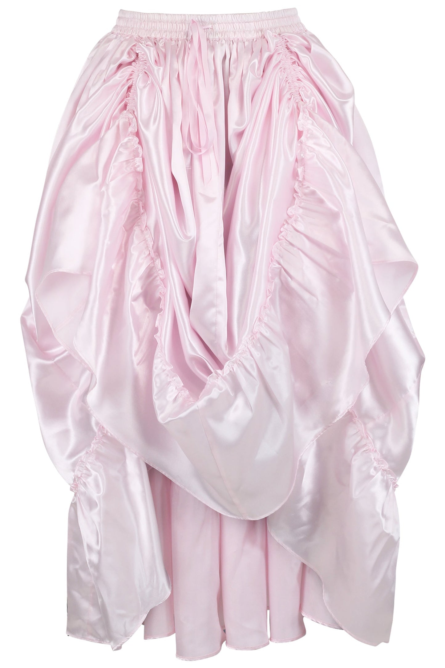 Kenisha Rococo Pink Satin Bustle Skirt