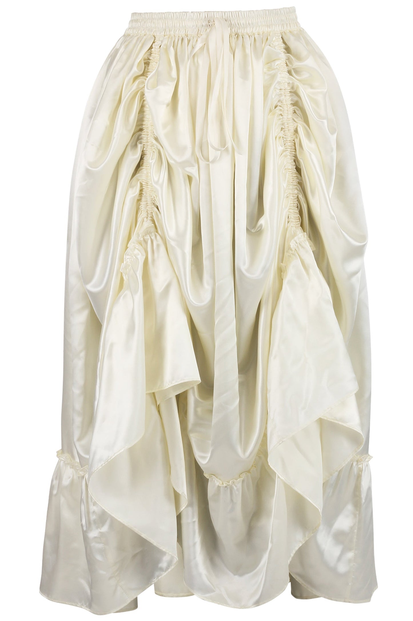 Krislynn Rococo Ivory Satin Bustle Skirt