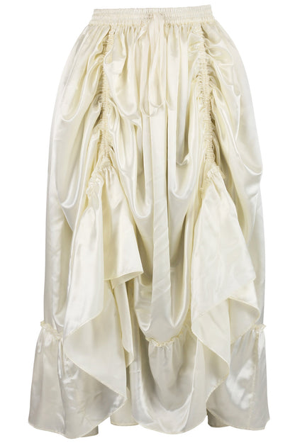 Krislynn Rococo Ivory Satin Bustle Skirt