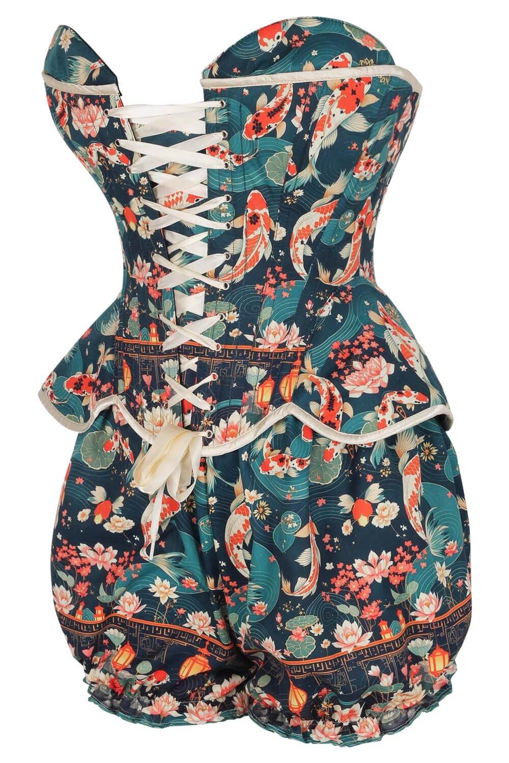 Danise Oriental Koi Garden Corset & Bloomer Set