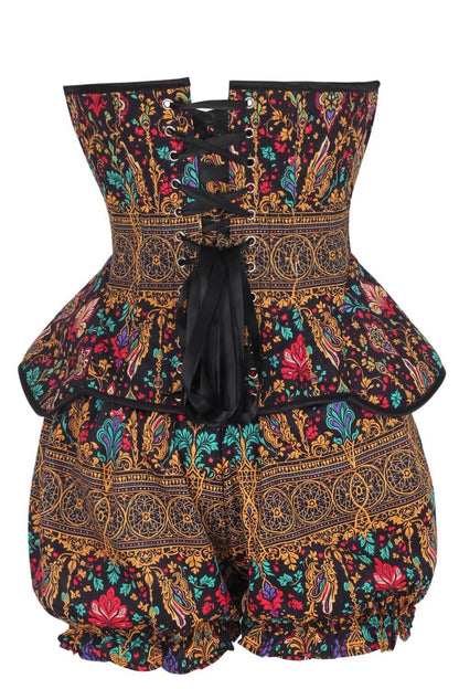 Suki Royal Baroque Garden Corset & Bloomer Set