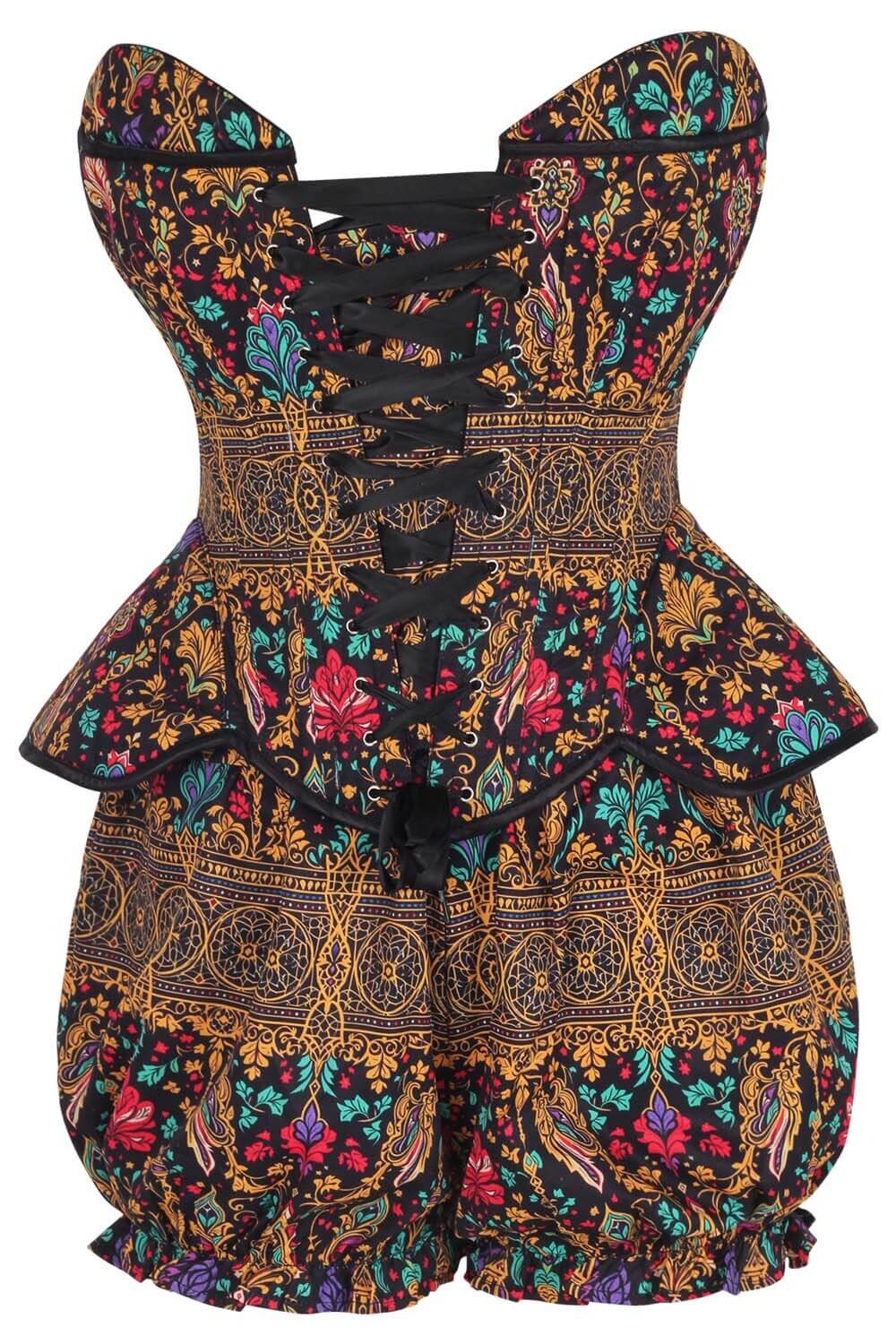 Suki Royal Baroque Garden Corset & Bloomer Set