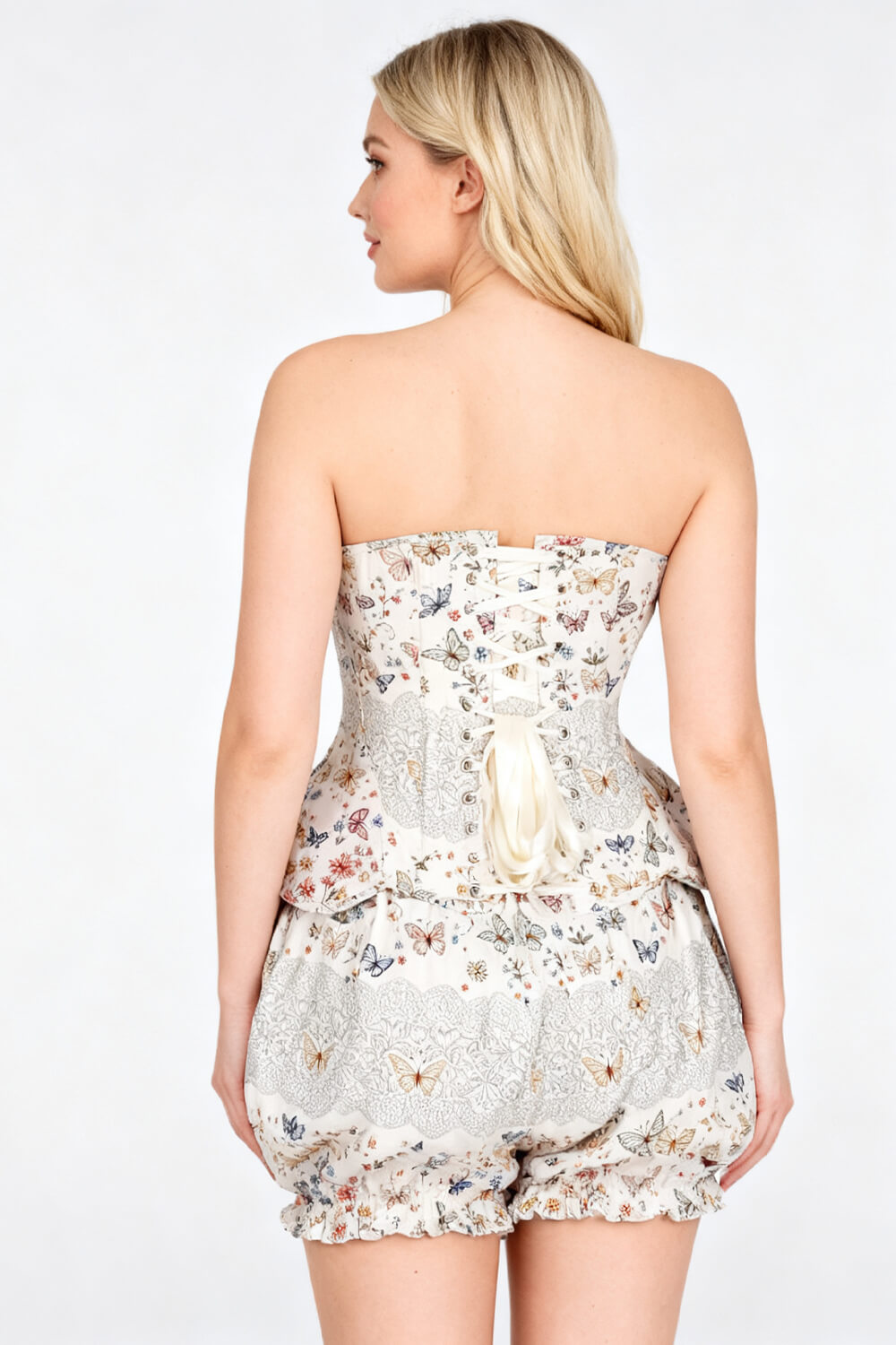 Branda Butterfly Garden Underbust Corset & Bloomer Set