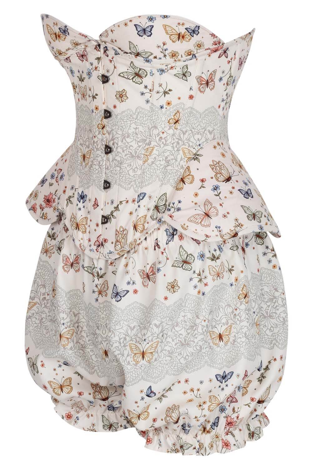 Branda Butterfly Garden Underbust Corset & Bloomer Set