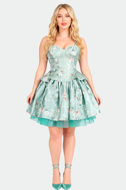 Killian Mint Floral Corset Co-ord Set