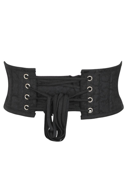 Rubia Black Brocade Underbust Corset
