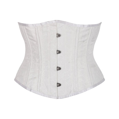 Ororo Waist Trainer White Brocade Corset