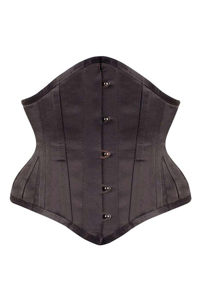Laquanda Black Satin Waist Training Waspie Corset