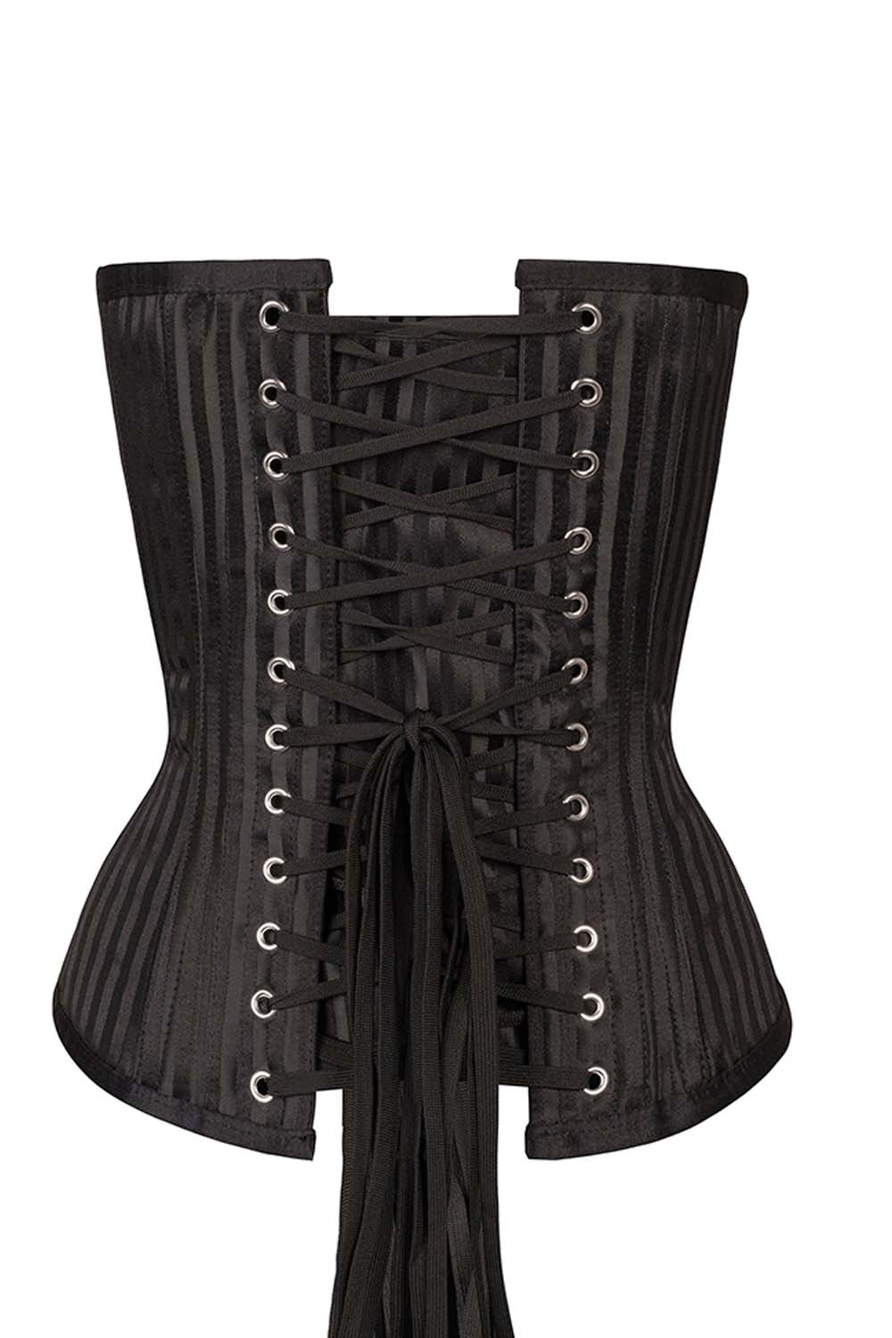 Shakeera Black Brocade Waist Training Overbust Corset