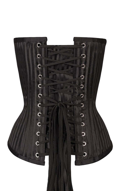 Shakeera Black Brocade Waist Training Overbust Corset