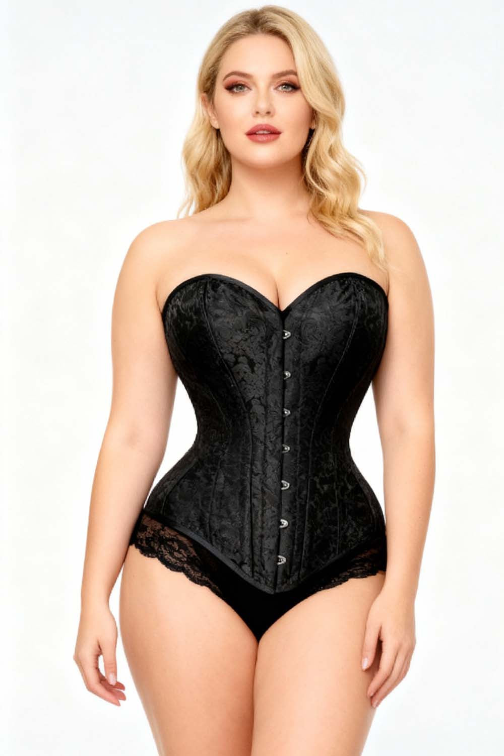 Brenee Overbust Waist Training Black Corset