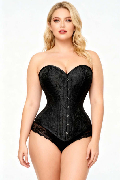 Brenee Overbust Waist Training Black Corset