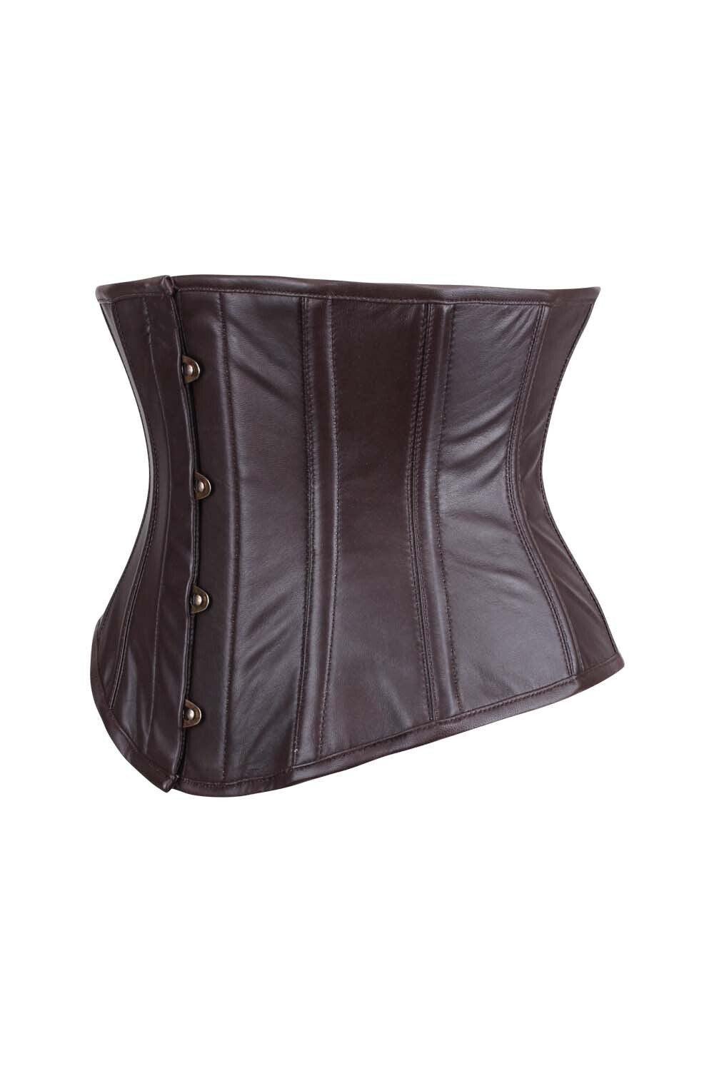 Beatrice Underbust Faux Leather Waspie Corset