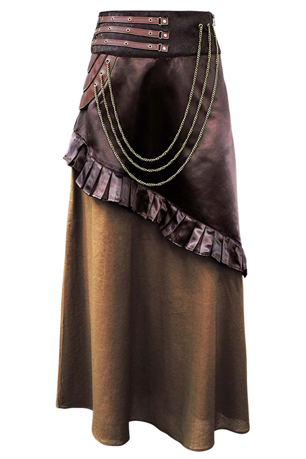 Merrin Cotton with Satin Layered Steampunk Skirt