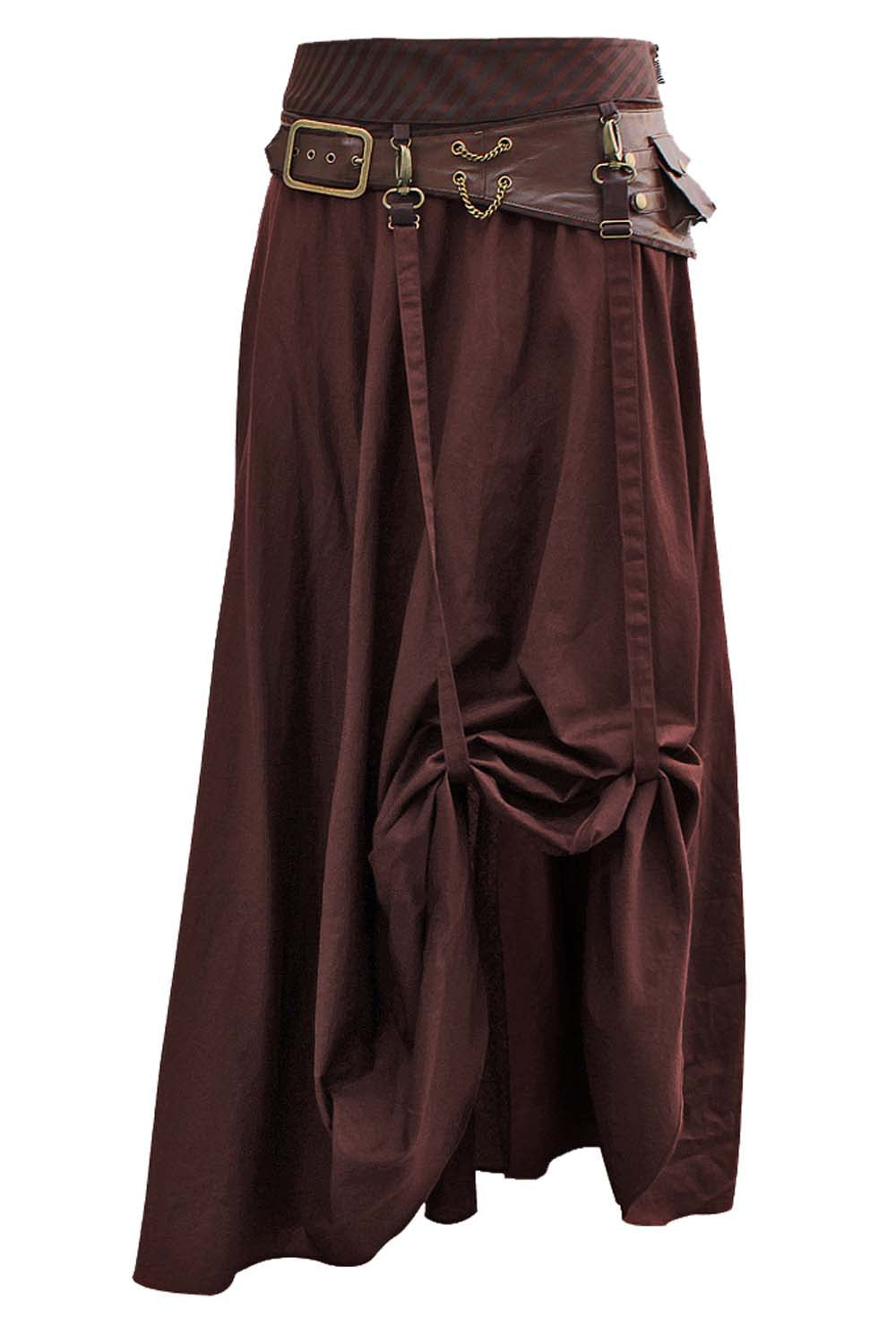 Jessica Steampunk Cotton Bustle Skirt
