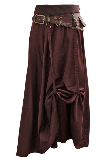 Jessica Steampunk Cotton Bustle Skirt