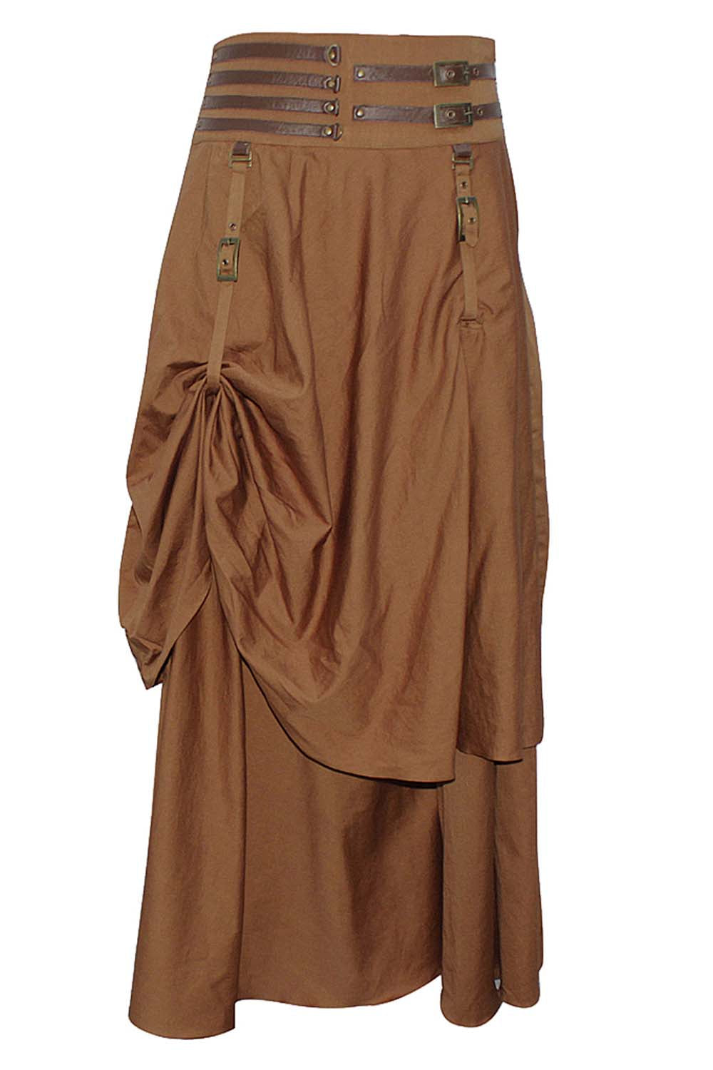 Annabel Steampunk Cotton Bustle Skirt