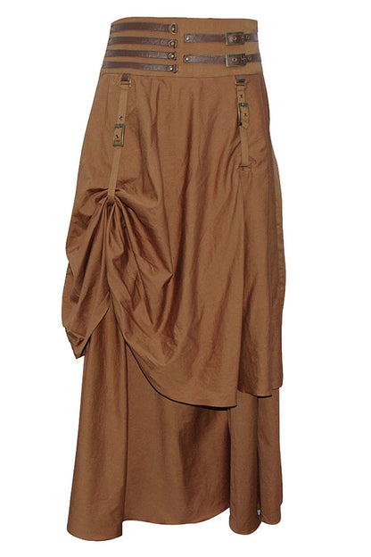 Annabel Steampunk Cotton Bustle Skirt