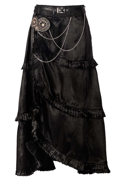 Delores Steampunk Embroidered Layered  Skirt