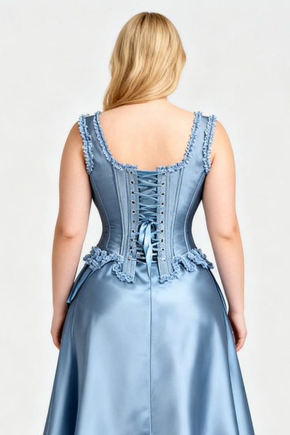 Powder Blue Terrin Overbust Corset Dress