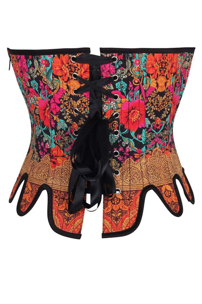 Vibrant Floral Rosel Overbust Corset